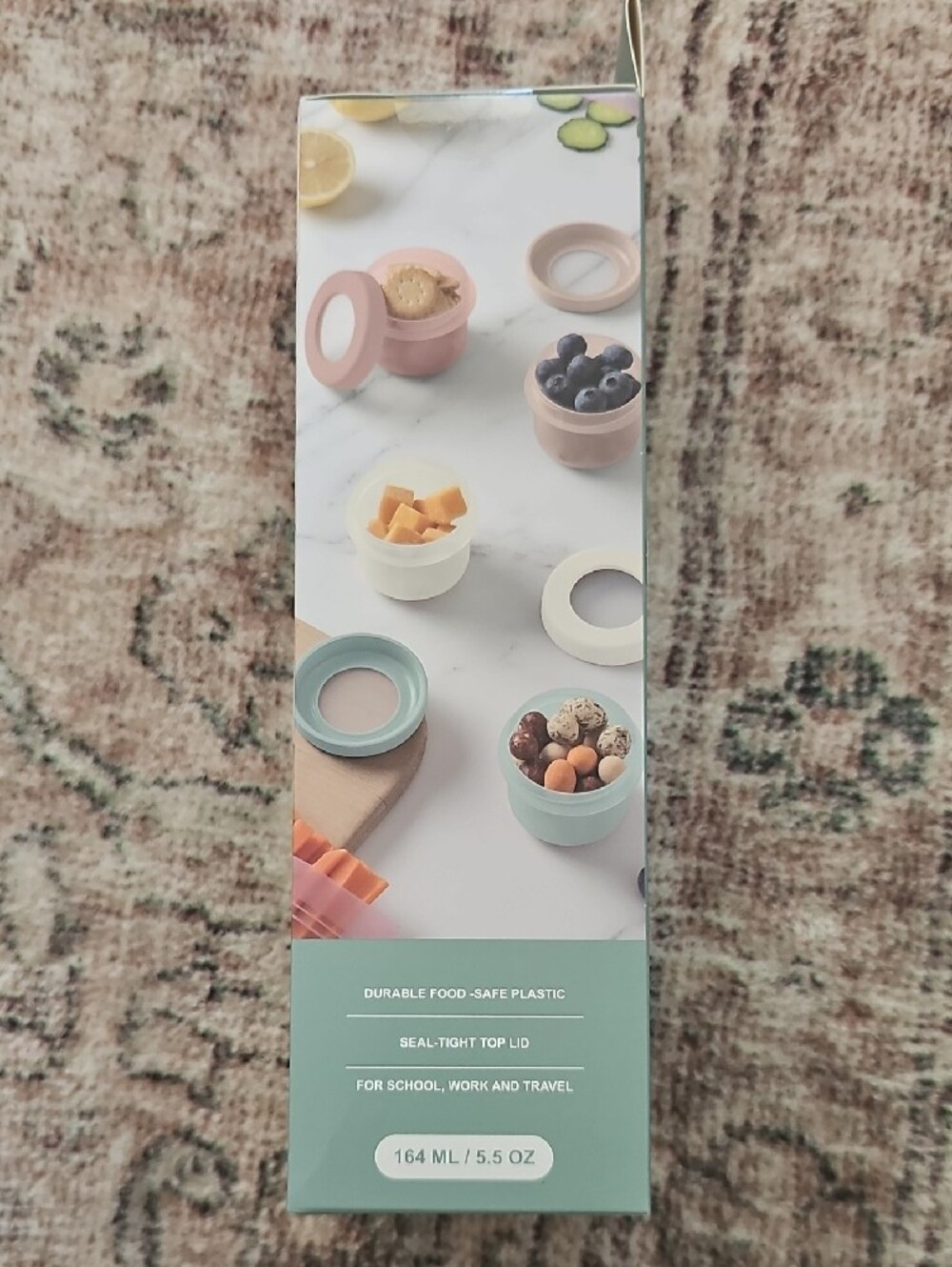 CWC Stackable Mini Containers - Multicolor & Straw Toppers - Picture 5 of 6